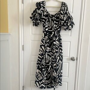 Eloquii Black and White  Maxi Dress